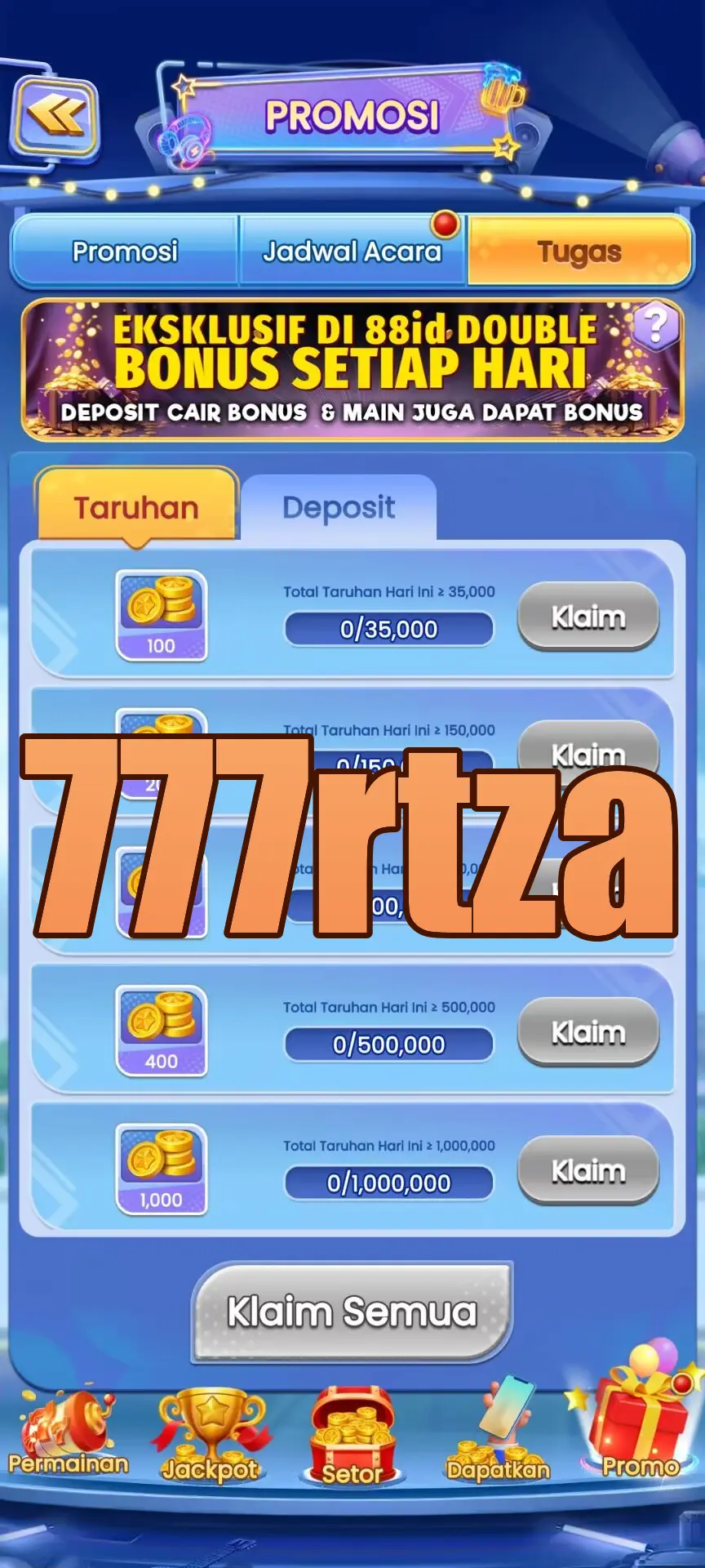 777rtza Tangkapan Layar Resmi APK
